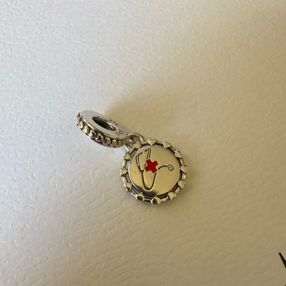 Authentic pandora engravable nurse doctor telescope charm